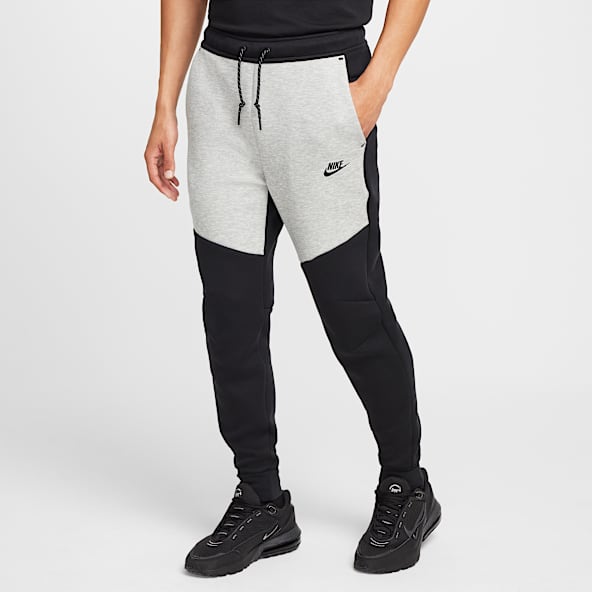 Grey nike tracksuit bottoms mens discount